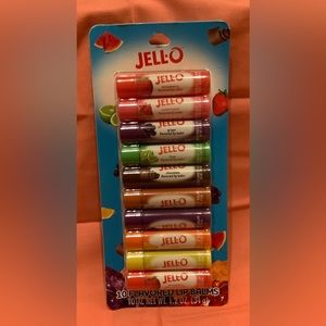 New! ❤️JELLO❤️ 10 Flavored Lip Balms Set, new in sealed package